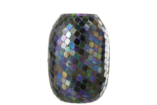 Windlicht Mozaiek Glas Paars Extra Large