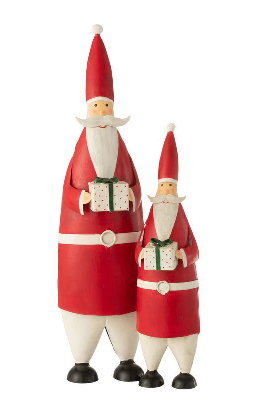 Santa Gift Iron White/Red Large