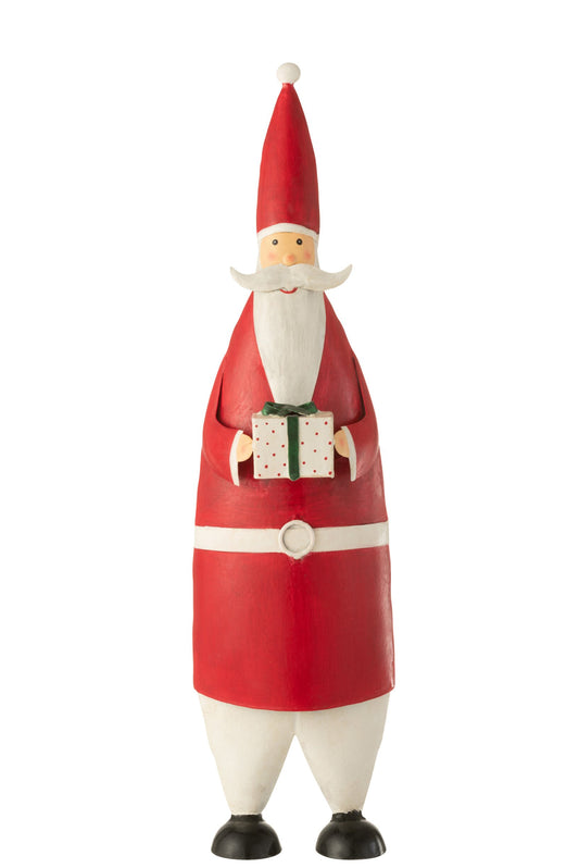 Santa Gift Iron White/Red Large