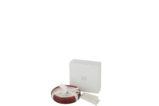 Geurkaars M-Chic Glas Rood Small-15u