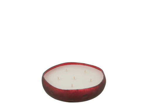 Geurkaars M-Chic Glas Rood Medium