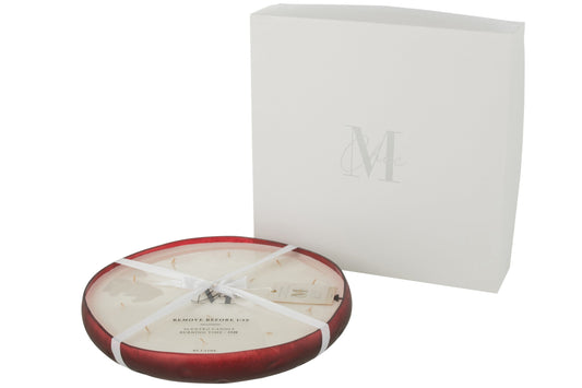 Geurkaars M-Chic Glas Rood Extra Large