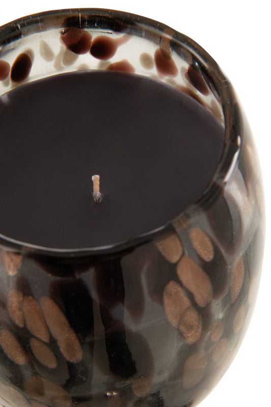 Geurkaars Mia Zwart/Mix Glas Small