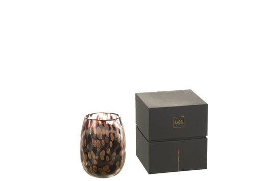 Geurkaars Mia Zwart/Mix Glas Small