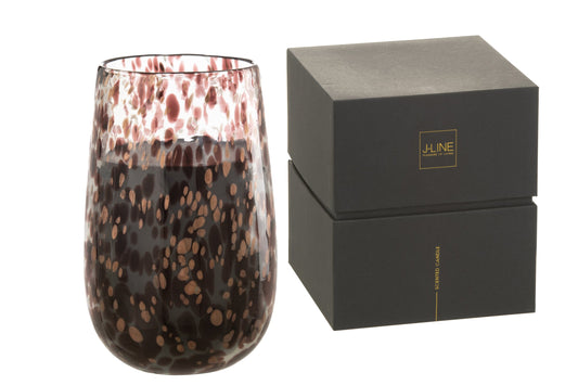 Geurkaars Mia Zwart/Mix Glas Large