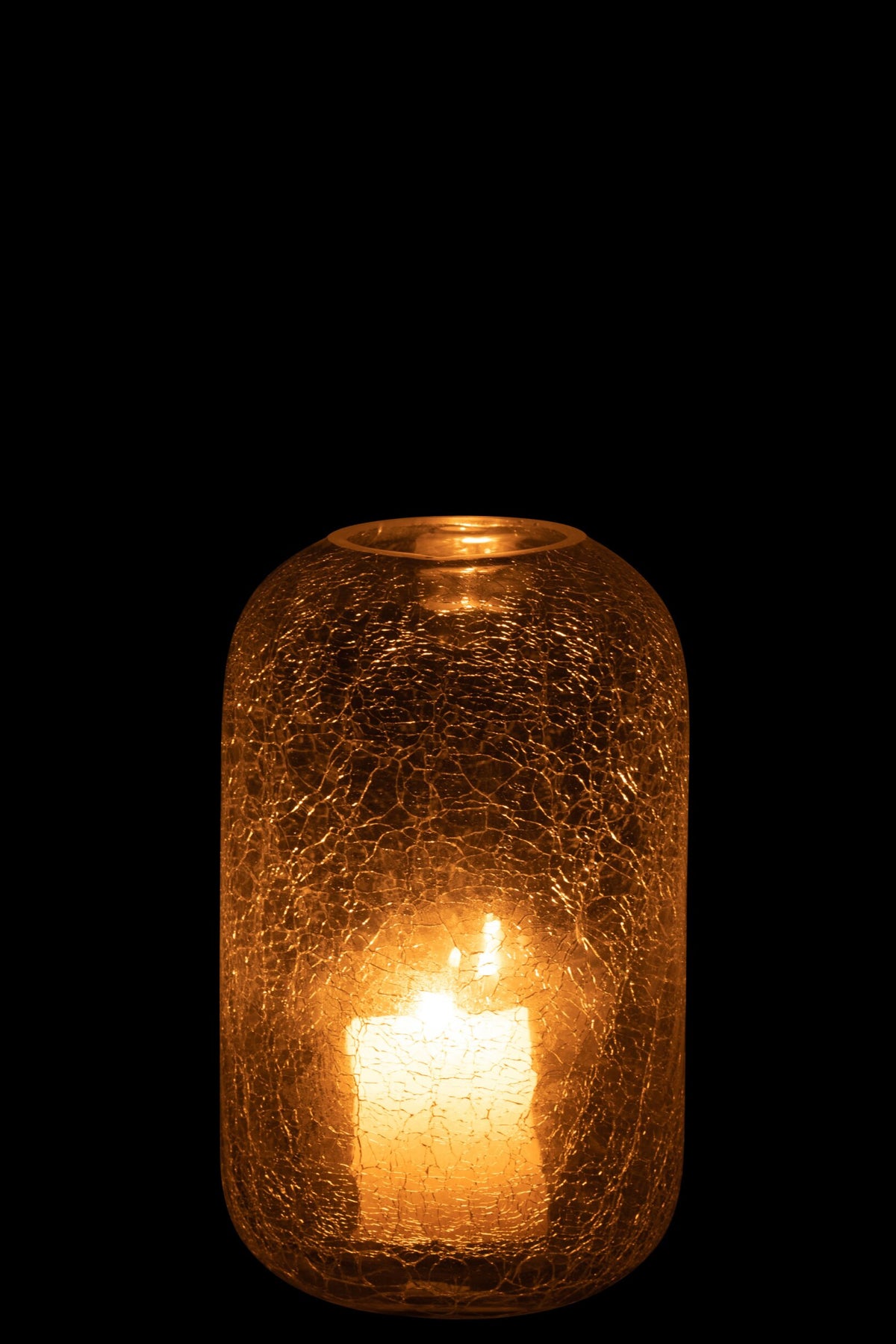 Windlicht Craquele Glas Transparant Small