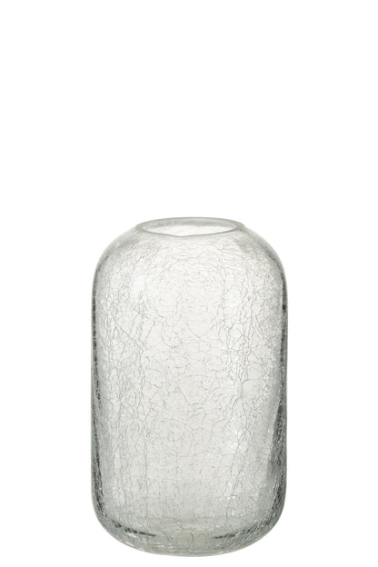 Windlicht Craquele Glas Transparant Small