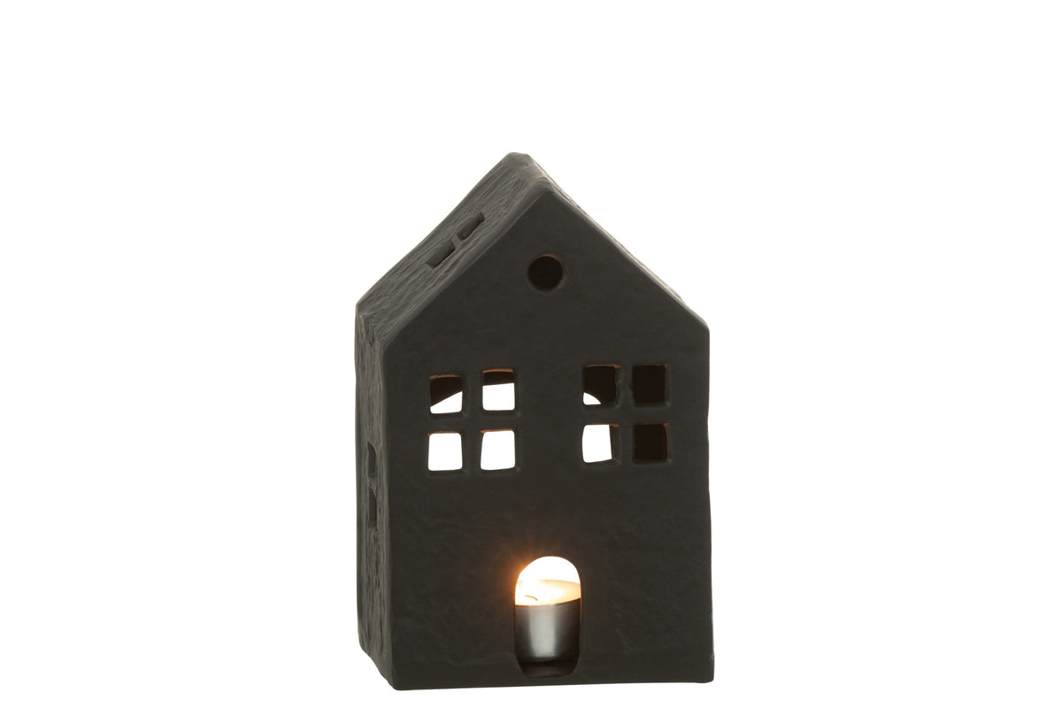 Kaarshouder Huis Aluminium Zwart