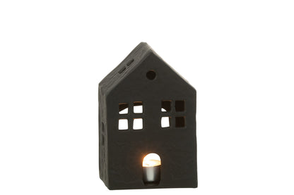 Kaarshouder Huis Aluminium Zwart