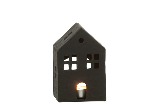 Kaarshouder Huis Aluminium Zwart