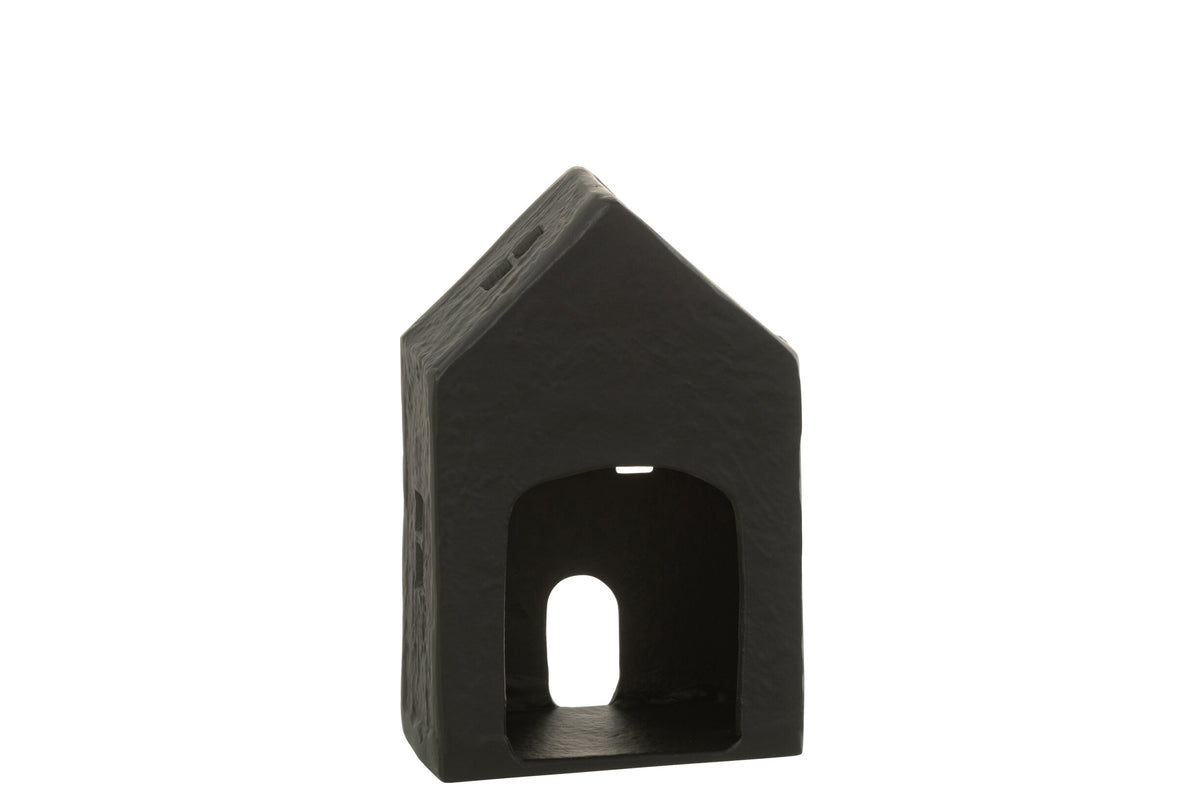 Kaarshouder Huis Aluminium Zwart