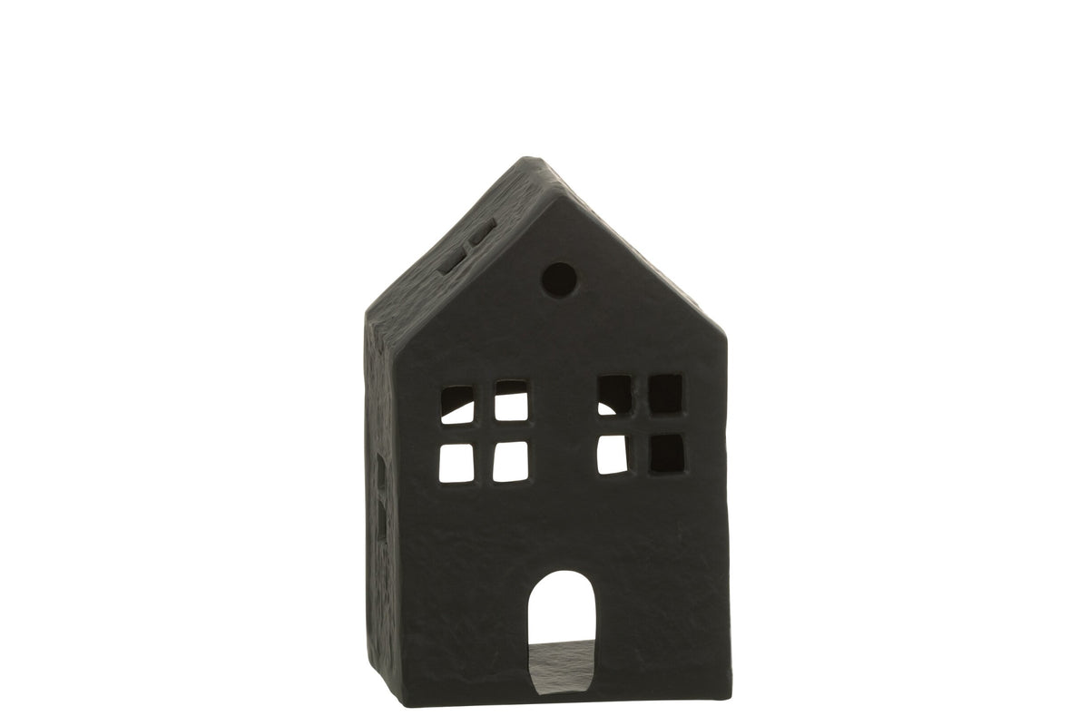 Kaarshouder Huis Aluminium Zwart