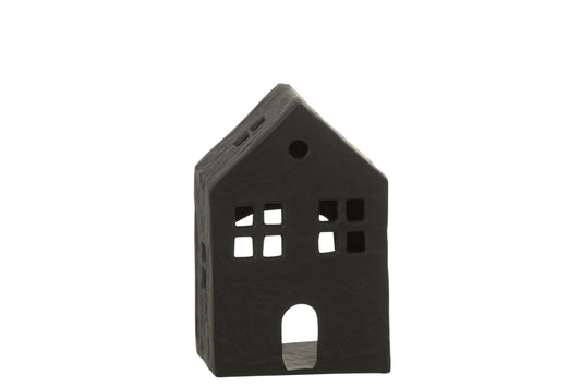 Kaarshouder Huis Aluminium Zwart