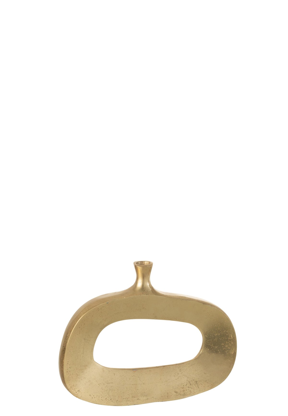 Vase Oval Aluminium Gold Medium