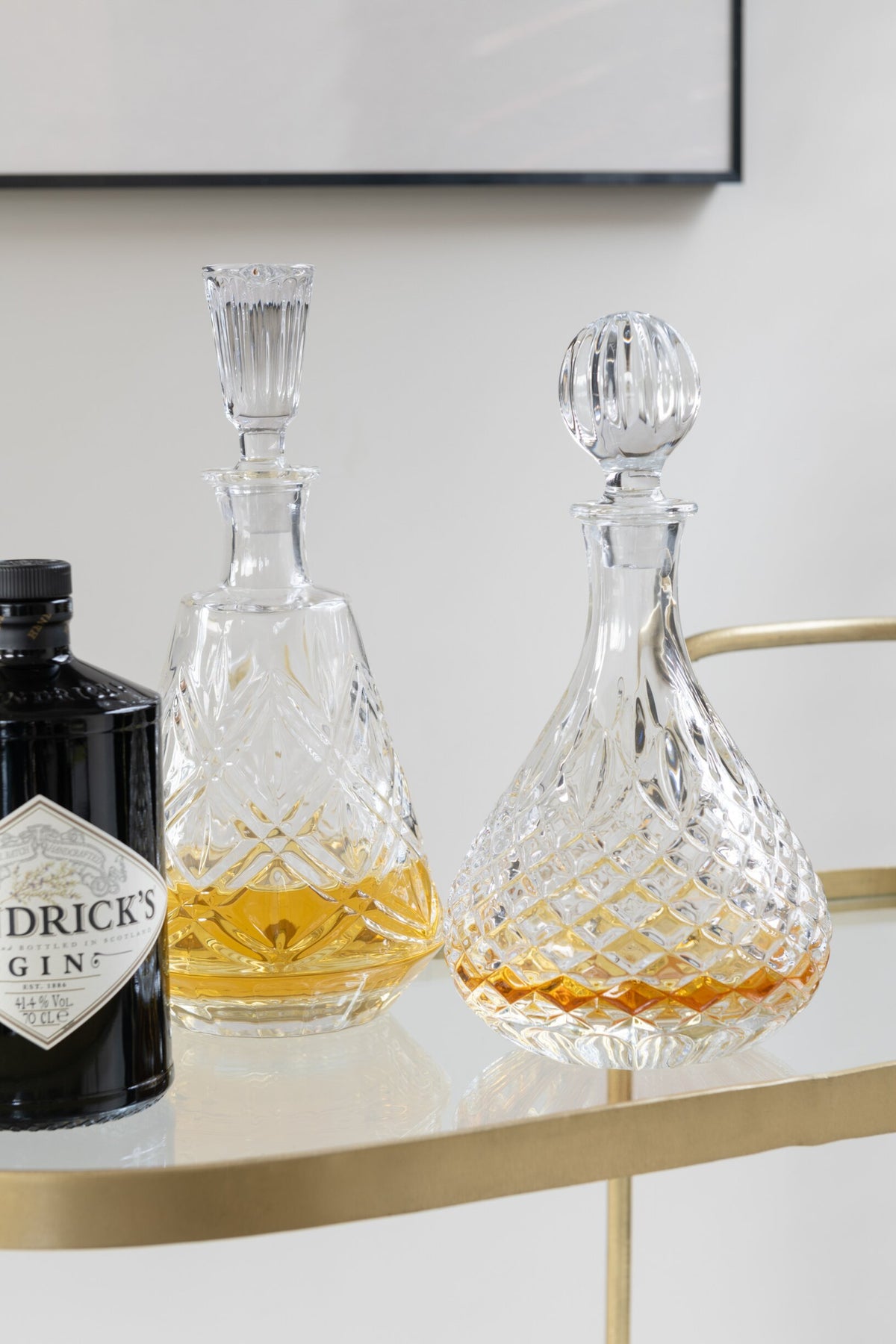 Carafe en verre transparent