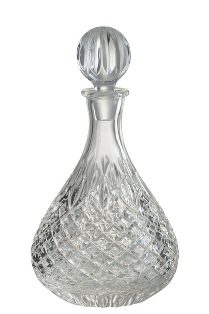 Carafe en verre transparent