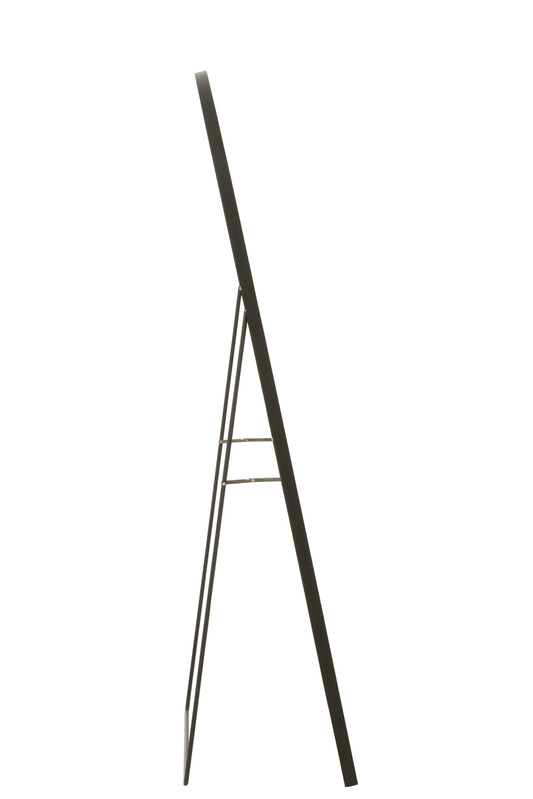 Mirror On Foot Rounded Gl/Met Bl