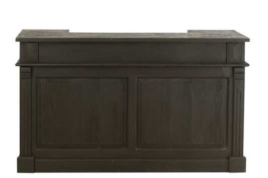 Bar 2 Drawers Mango Wood Black