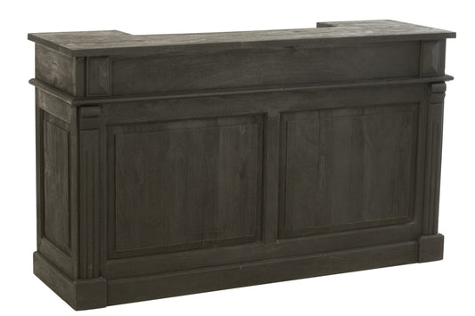 Bar 2 Drawers Mango Wood Black