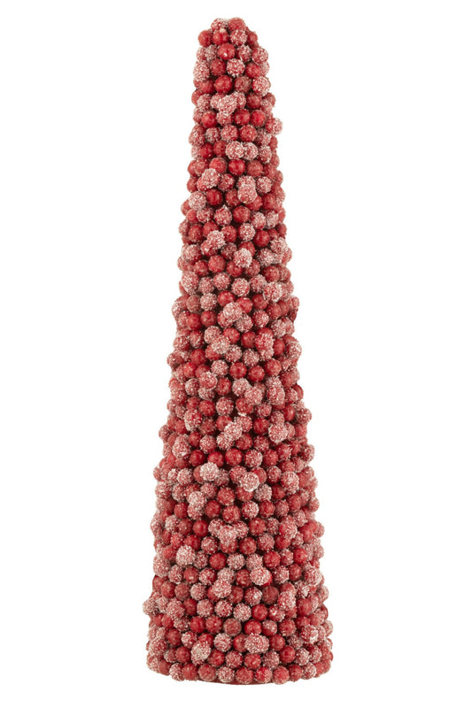 Cone Deco Berries Plastic Red Large