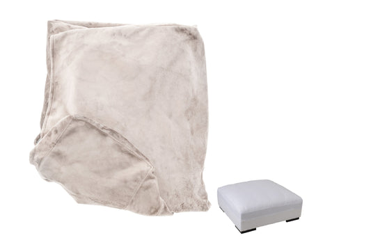 Cover Pouf Monaco Velvet Beige