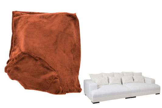 Cover Seat+9 Cushions Monaco Velvet XXL Rust