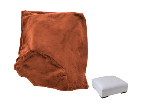 Cover Pouf Monaco Velvet Rust