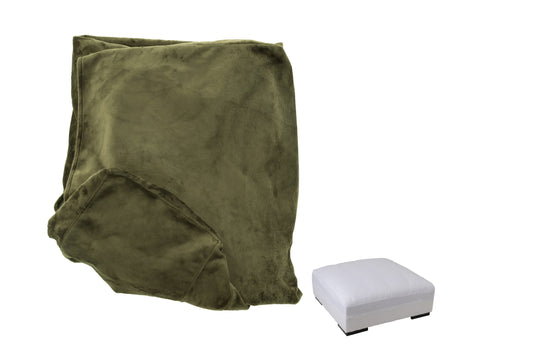 Cover Pouf Monaco Velvet Moss Green