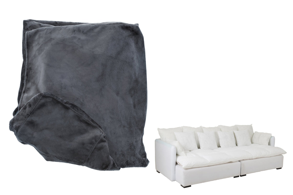 Cover Seat+11 Cushions Beach Velvet Dark Grey