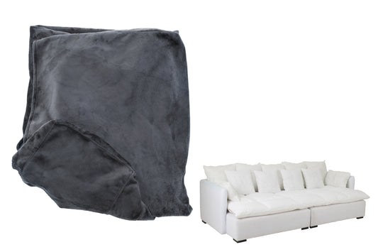 Cover Seat+11 Cushions Beach Velvet Dark Grey