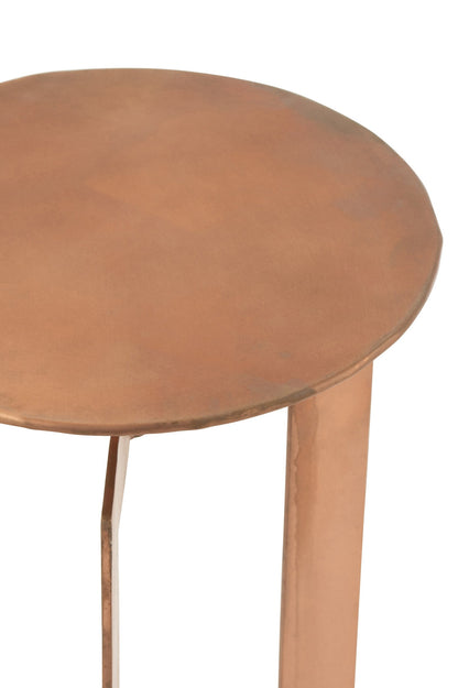 Set Of 2 Side Tables Zino High Iron Copper