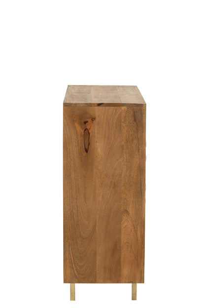 Cupboard Nino Metal/Mango Wood Natural/Gold