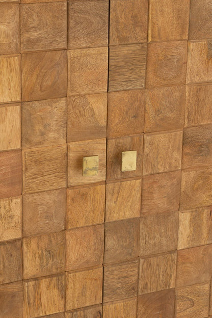 Cupboard Nino Metal/Mango Wood Natural/Gold