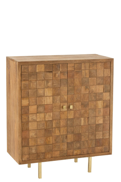 Cupboard Nino Metal/Mango Wood Natural/Gold
