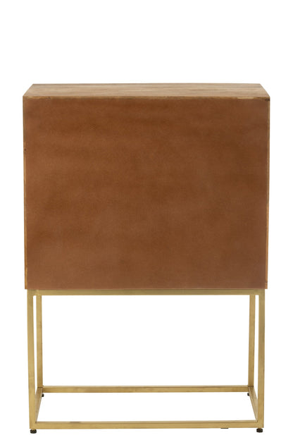 Cupboard On Foot Nino Metal/Mango Wood Natural/Gold
