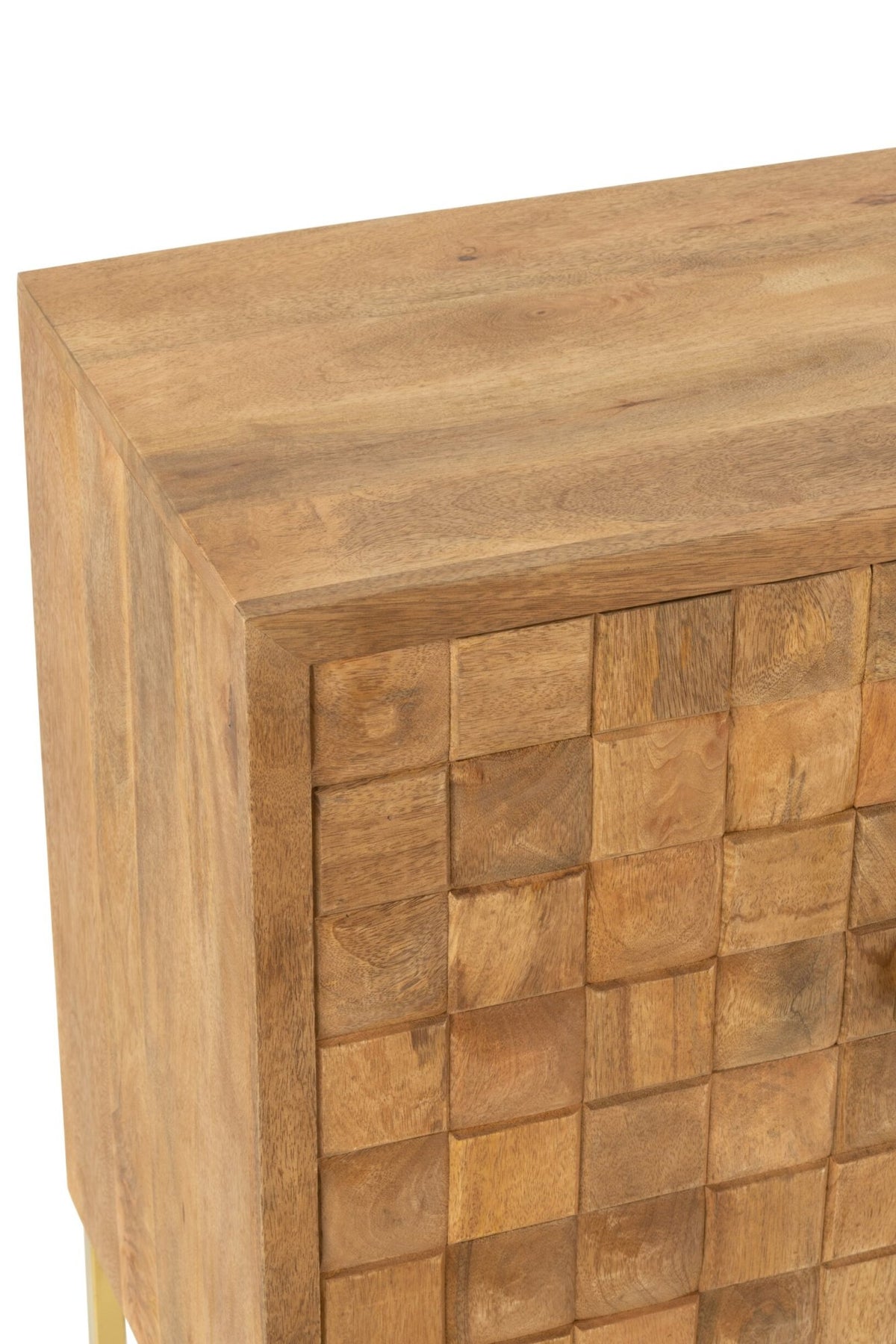 Cupboard On Foot Nino Metal/Mango Wood Natural/Gold
