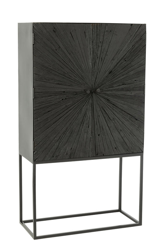 Cupboard Shanil Wood/Iron Black