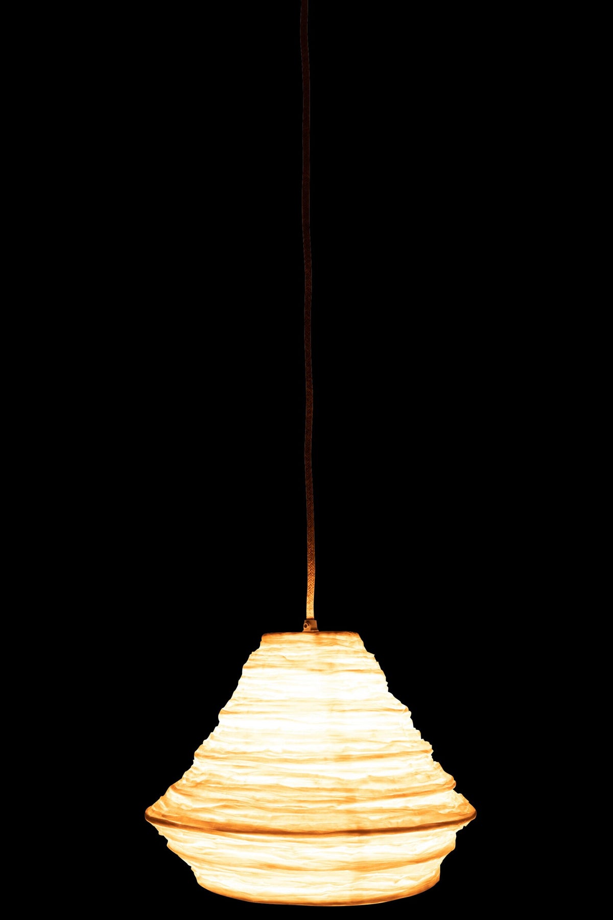 Hanglamp nest raffia wit