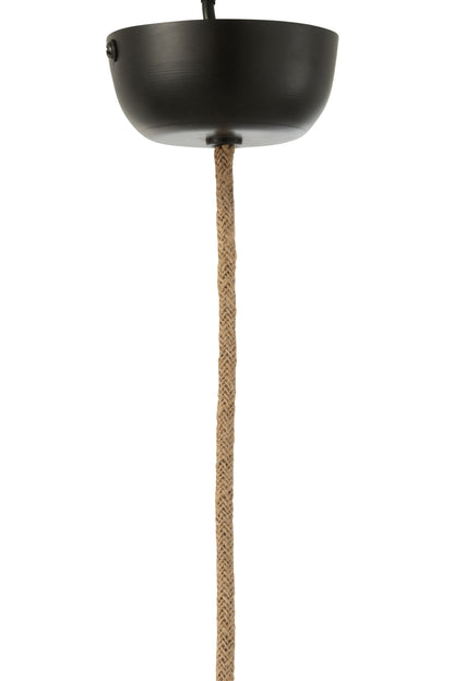 Hanglamp nest raffia wit