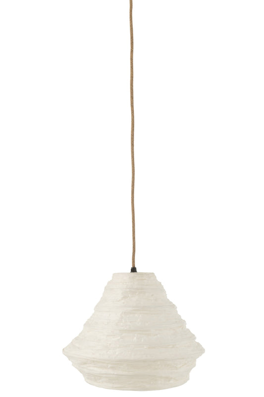 Hanglamp nest raffia wit