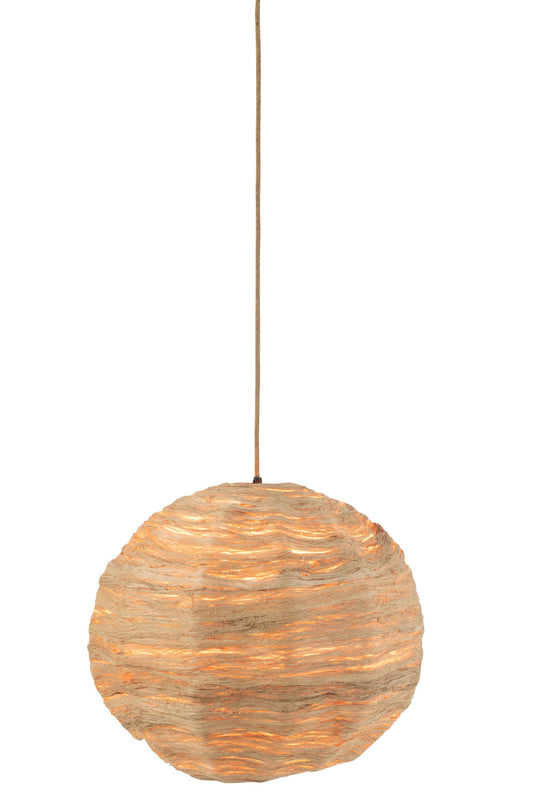 Hanglamp bol banaan blad naturel groot
