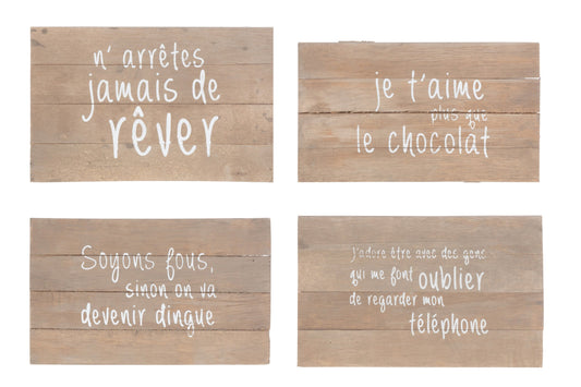 Panels Positive Wood Natural Assortment Of 4