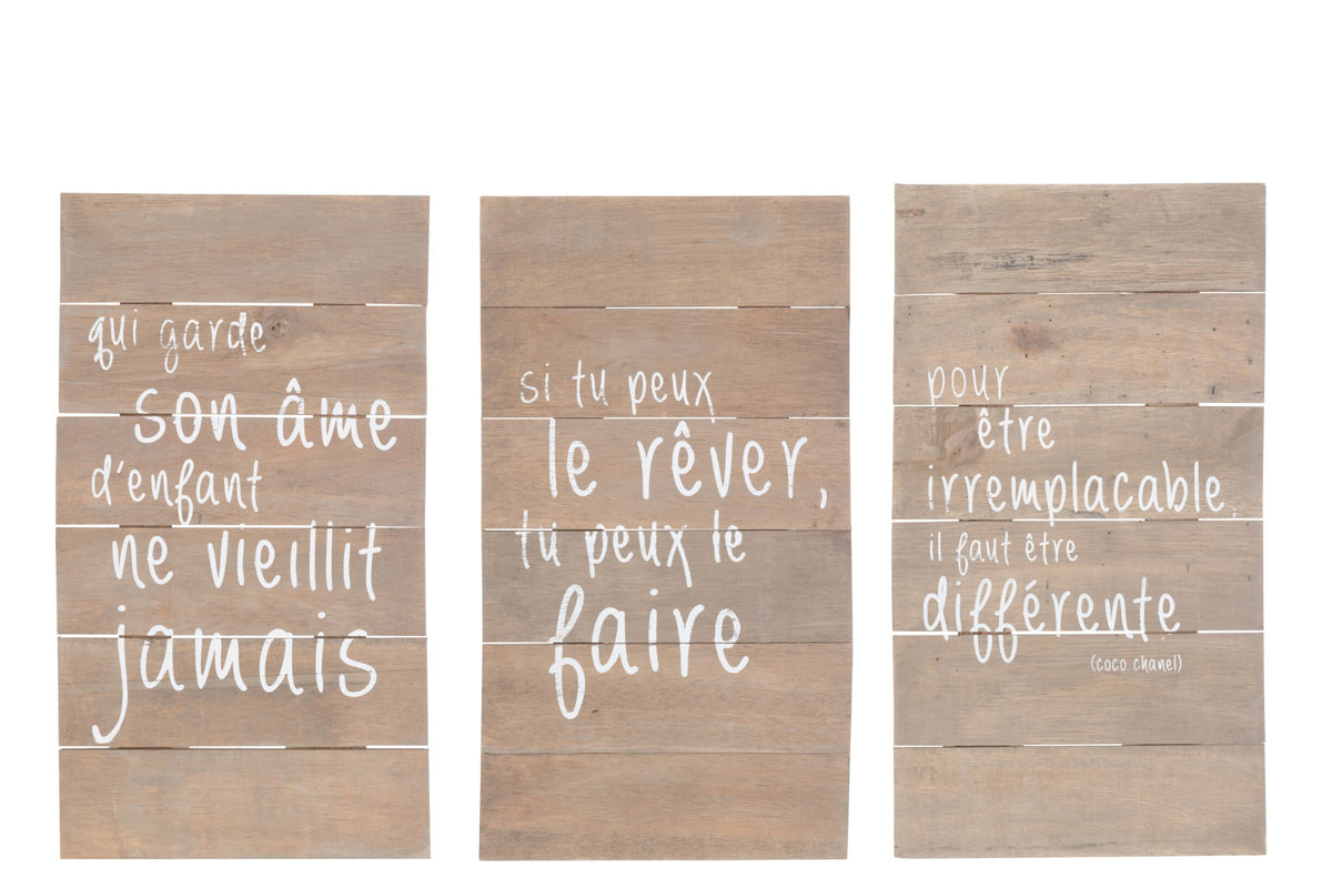Panels Positive Dream Wood Natural Assortment Of 3