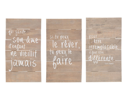 Panels Positive Dream Wood Natural Assortment Of 3
