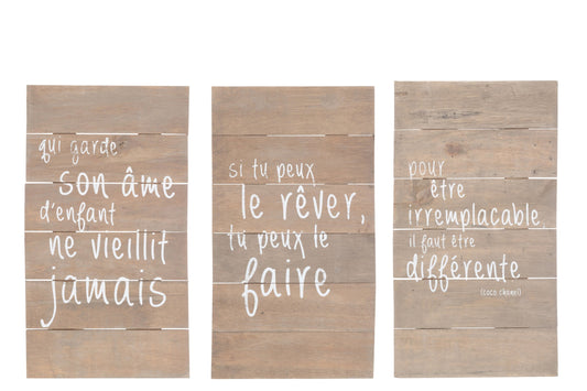Panels Positive Dream Wood Natural Assortment Of 3