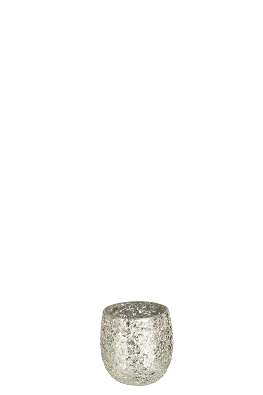 Kaarsenhouder Glinstering Glas Goud Small