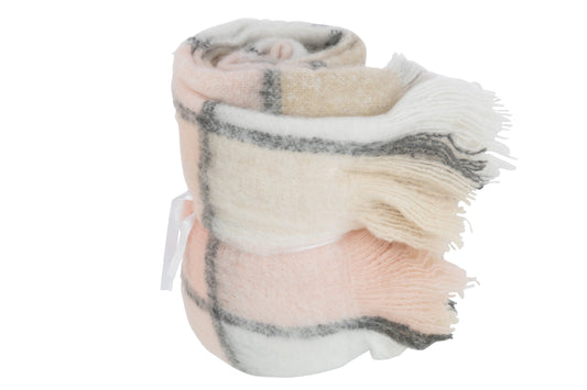Throw Tiles Polyester Beige/Pink