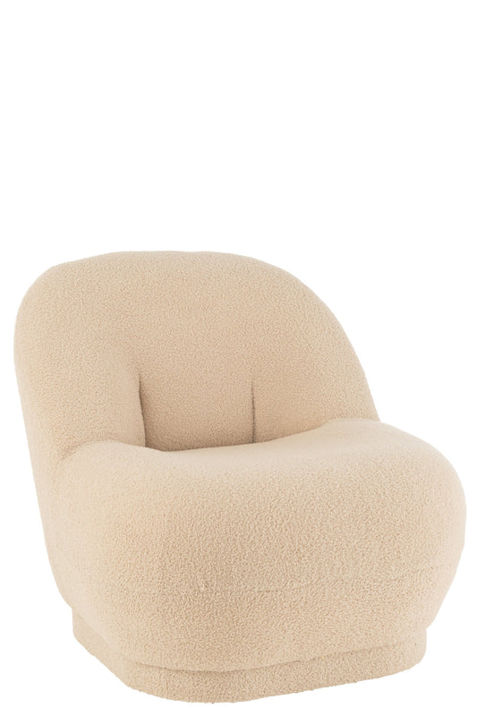 Stool Teddy Bouclé Warm Beige