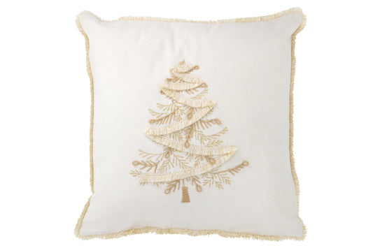 Cushion Tree Textile White/Gold
