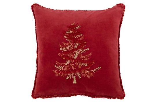Cushion Tree Textile Red/Gold